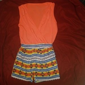 Multi- colored Romper